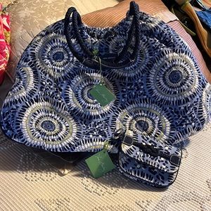Vera Bradley beach bag & wallet NWT